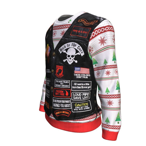 Image of Classic Biker Vest Holiday Sweatshirt