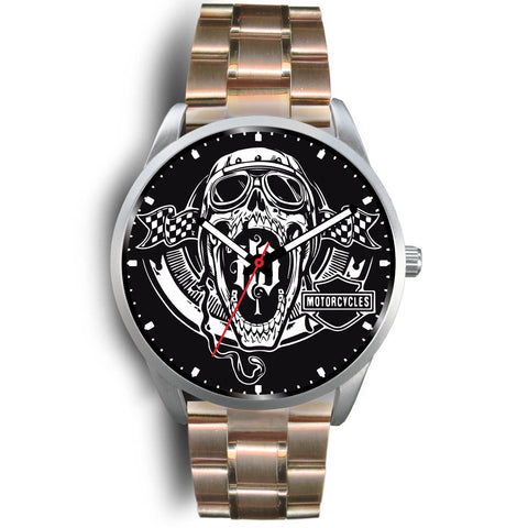 Image of Classic HD Skull Silver Bezel Watch