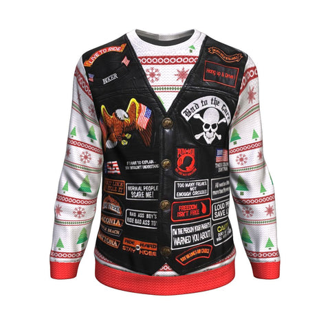 Image of Classic Biker Vest Holiday Sweatshirt