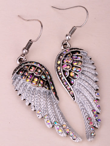 Image of Angel Wings Dangle Earrings