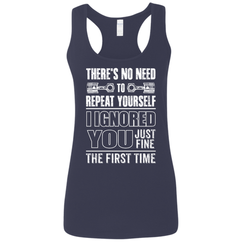 Image of Ladies' Ignored You Fine Softstyle Racerback Tank