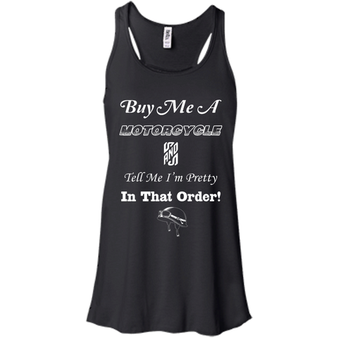 Image of Buy Me A Motorcycle Flowy Racerback Tank