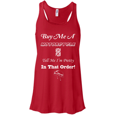 Image of Buy Me A Motorcycle Flowy Racerback Tank