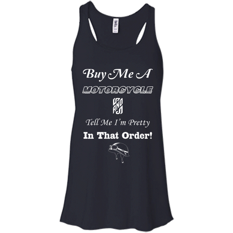 Image of Buy Me A Motorcycle Flowy Racerback Tank