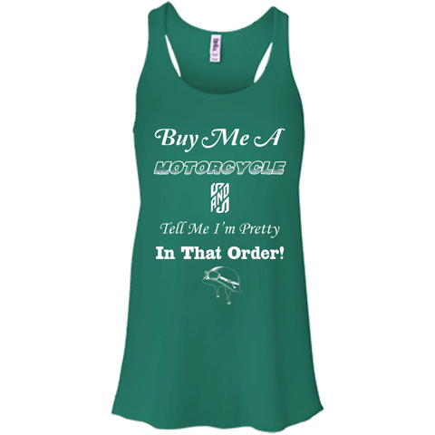 Image of Buy Me A Motorcycle Flowy Racerback Tank