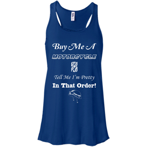 Image of Buy Me A Motorcycle Flowy Racerback Tank