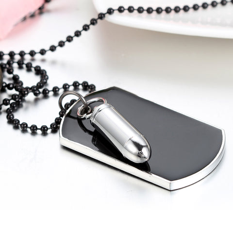 Image of Stainless Steel Silver Bullet Dog Tag