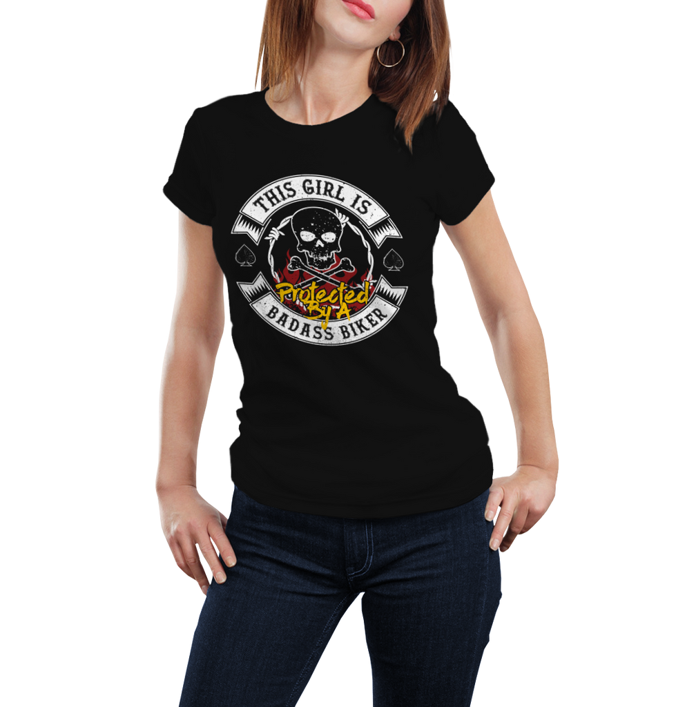 Protected By A Bad Ass Biker T-Shirt