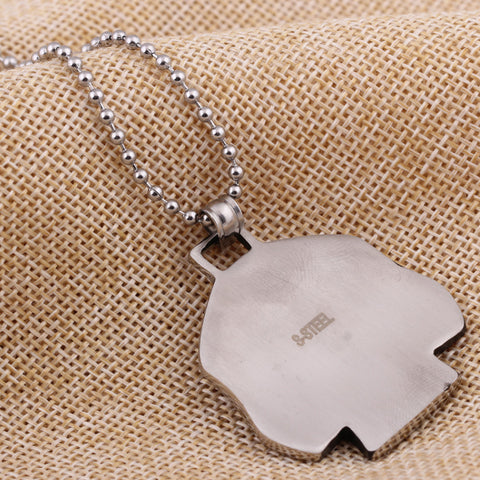 Image of Stainless Steel Skull Pendant and Necklace Set
