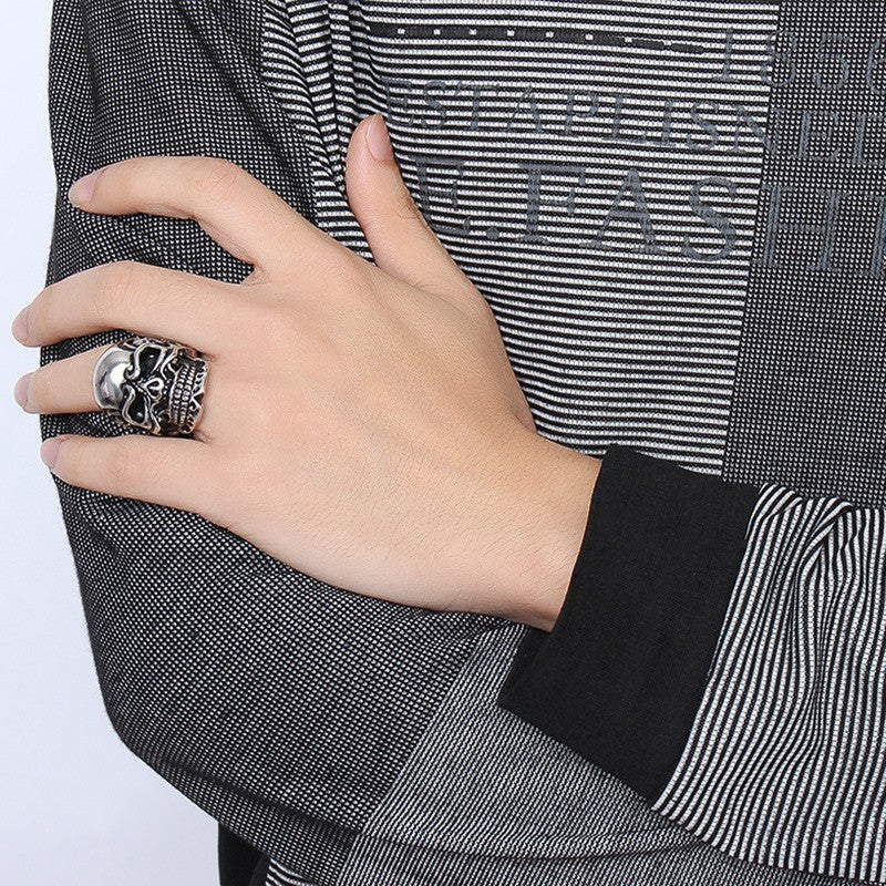 Stainless Steel Vintage Skull Ring