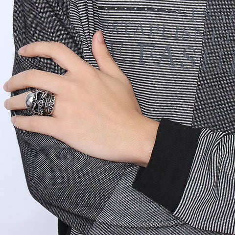Image of Stainless Steel Vintage Skull Ring