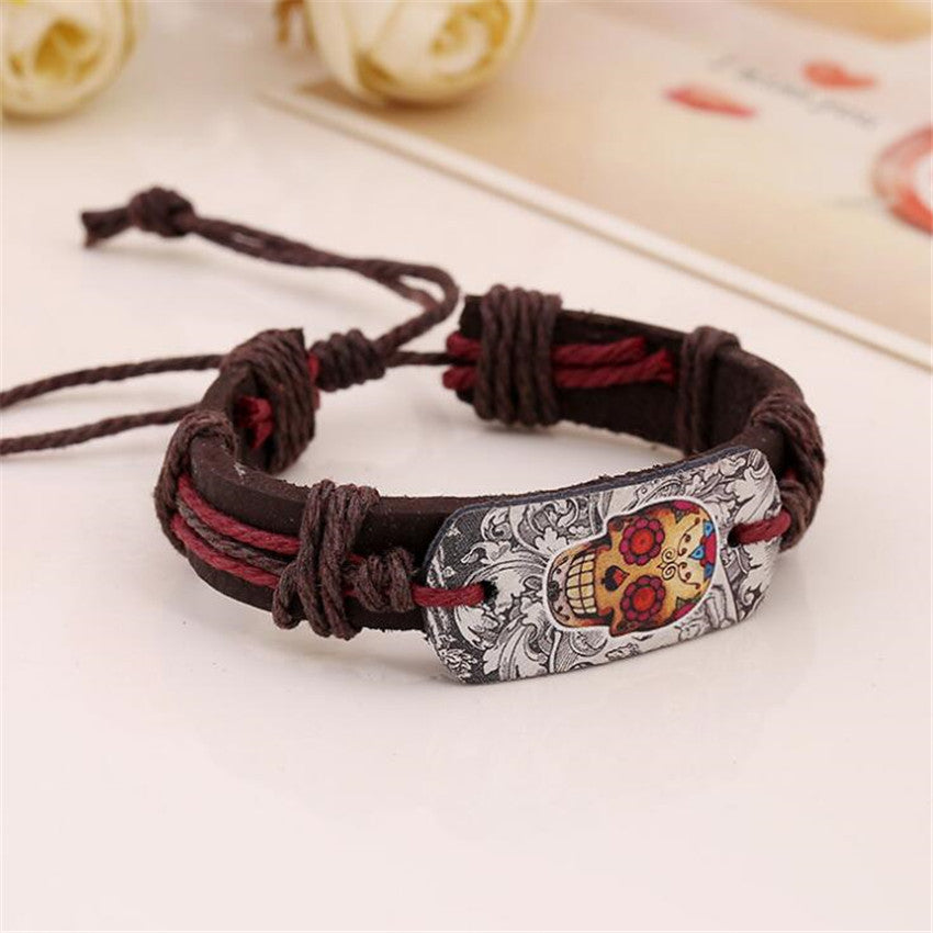 Sugar Skull Charm Bracelet