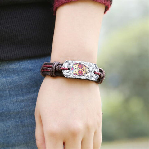 Image of Sugar Skull Charm Bracelet