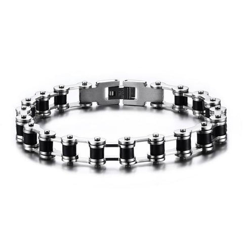 Image of Two-Tone Stainless Steel Chain Link Bracelet