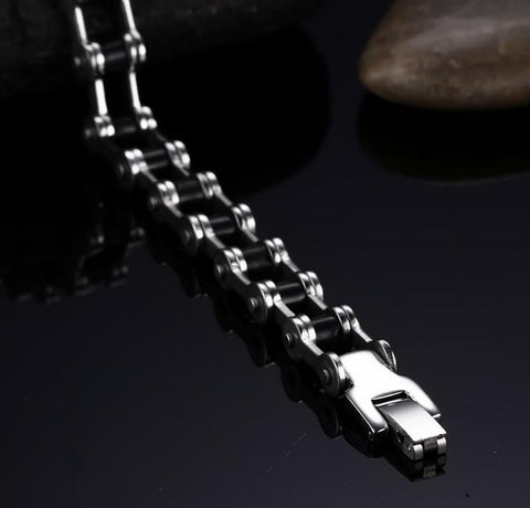 Image of Two-Tone Stainless Steel Chain Link Bracelet