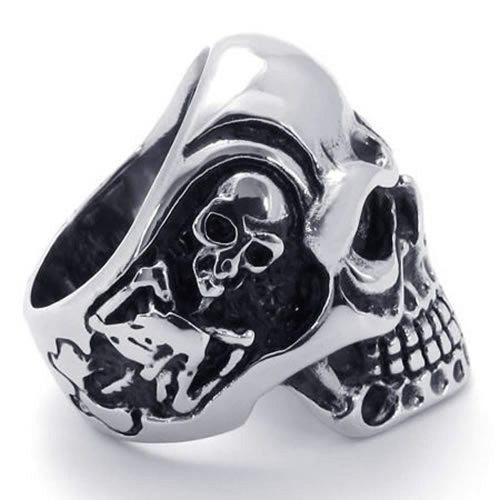 Stainless Steel Vintage Skull Ring