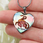 Beautiful Scorpio Heart Shaped Necklace