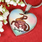 Beautiful Scorpio Heart Necklace with Engraving