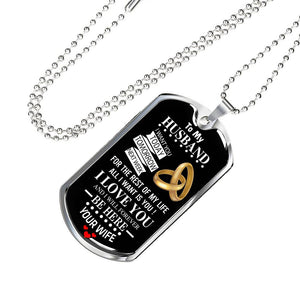 To My Husband Luxury Military Tag Set