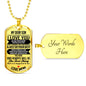 My Dear Son Luxury Tag with Engraving