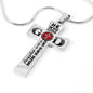 He Who Kneels Cross Necklace - Red