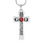 He Who Kneels Cross Necklace - Red