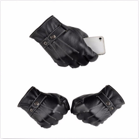 Image of Gloves - Full Finger Leather Motorcycle Gloves