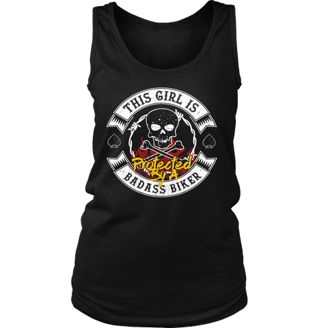 Image of Protected By A Bad Ass Biker Tank Top