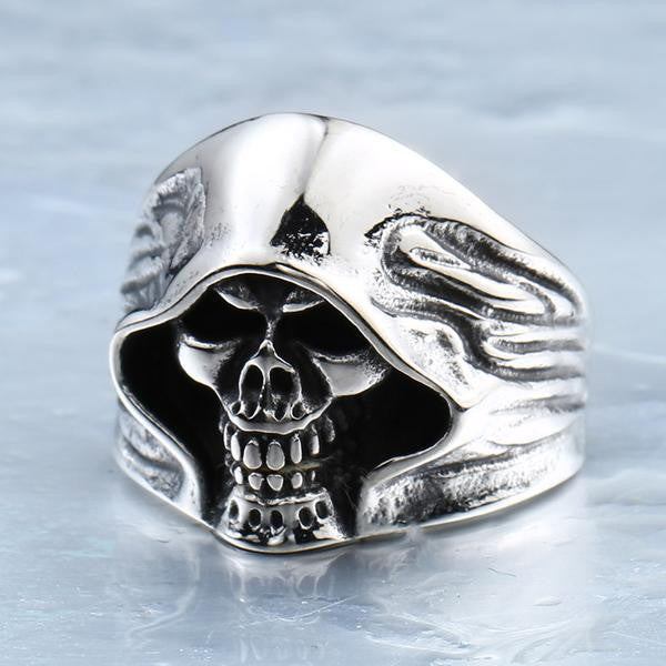 Stainless Steel Death Skull Ring