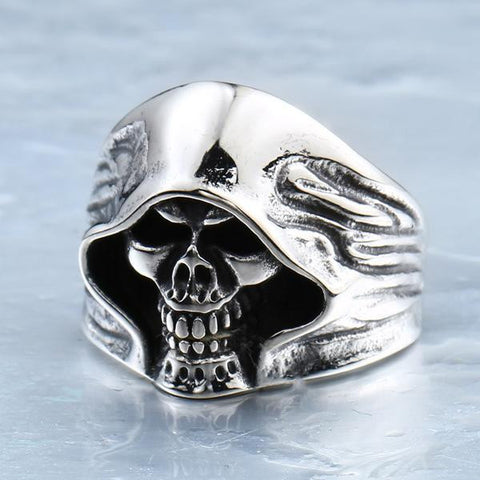 Image of Stainless Steel Death Skull Ring