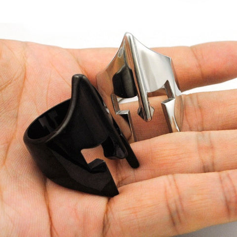 Image of Stainless Steel Spartan Helmet Ring