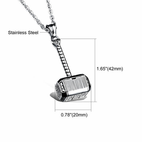 Image of Thor's Hammer Pendant and Necklace Set