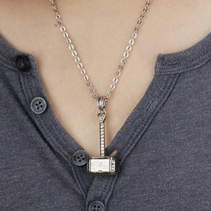 Thor's Hammer Pendant and Necklace Set