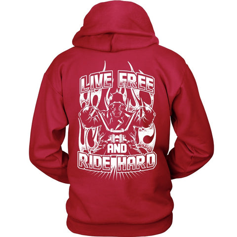 Image of T-shirt - LIVE FREE AND RIDE HARD