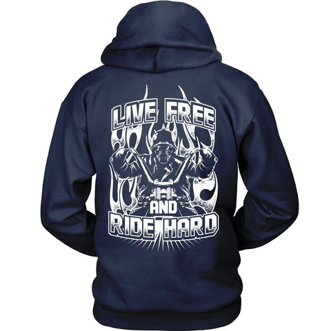 Image of T-shirt - LIVE FREE AND RIDE HARD