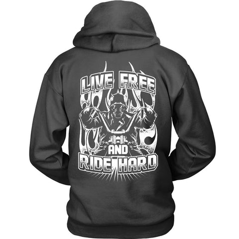 Image of T-shirt - LIVE FREE AND RIDE HARD