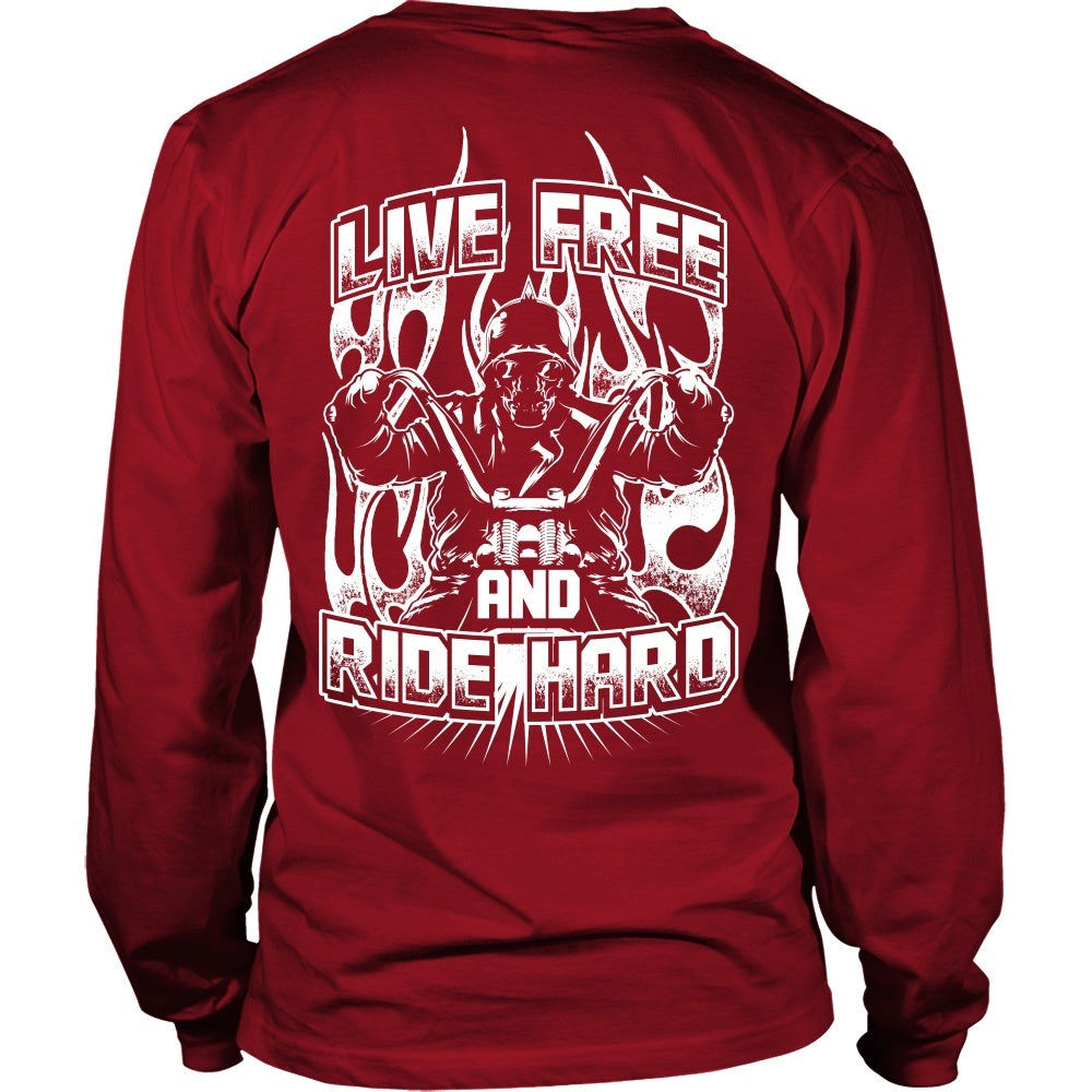 T-shirt - LIVE FREE AND RIDE HARD