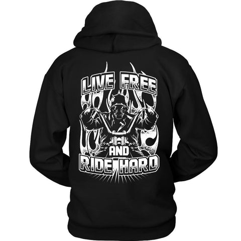 Image of T-shirt - LIVE FREE AND RIDE HARD