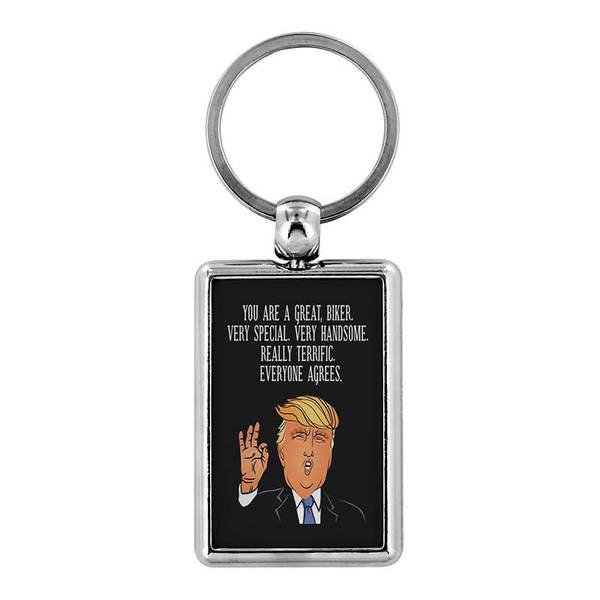 3 Trump Handsome Biker Keychains