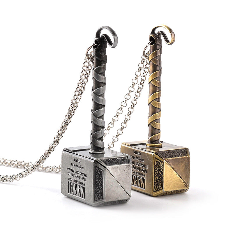 Thor's Hammer Pendant and Necklace Set