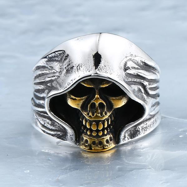 Stainless Steel Death Skull Ring