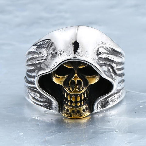 Image of Stainless Steel Death Skull Ring