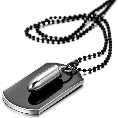 Image of Stainless Steel Silver Bullet Dog Tag