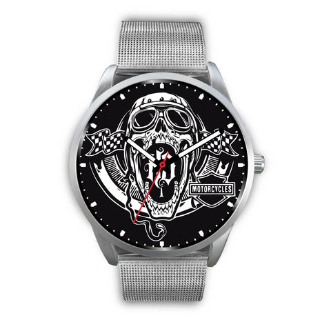 Image of Classic HD Skull Silver Bezel Watch