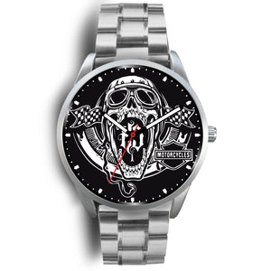 Classic HD Skull Silver Bezel Watch