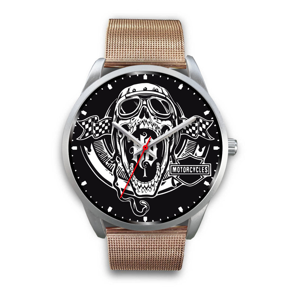 (On Sale) Men's Classic HD Skull Silver Bezel Watch