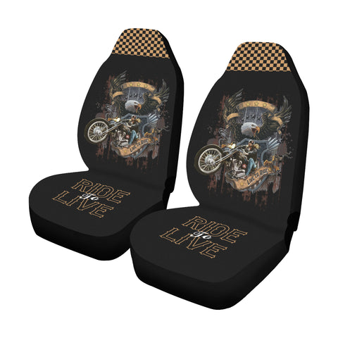 Image of (On Sale) Ride To Live Car Seat Covers (Set of 2)