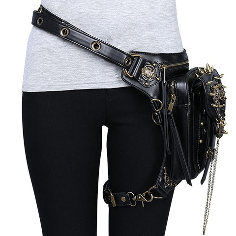 Image of Genuine Leather Hip and Thigh Bag