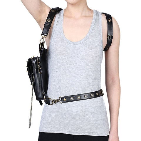 Image of Genuine Leather Hip and Thigh Bag
