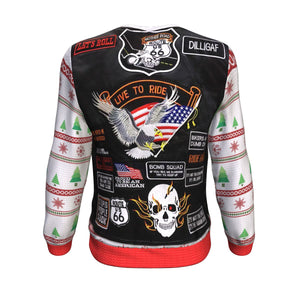Classic Biker Vest Holiday Sweatshirt